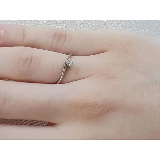 Серебряное кольцо Агни Флокс с фианитом. 1152Р-CZ 15 - фото 2