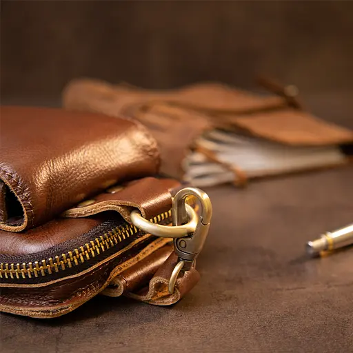 Сумка-барсетка на ремень мужская Vintage 10,5х17х3,5 см sum0013980 - фото 7