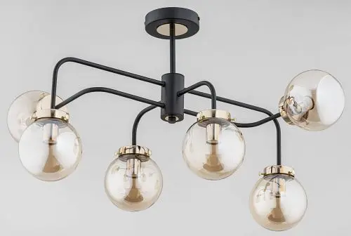 Люстра стельова лофт ALFA Linio Black Kula 25506 - фото 1