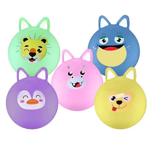 Мяч с ушами, BT-PB-0219, 350 г, 45 см, морды (В ассортименте) - фото 2