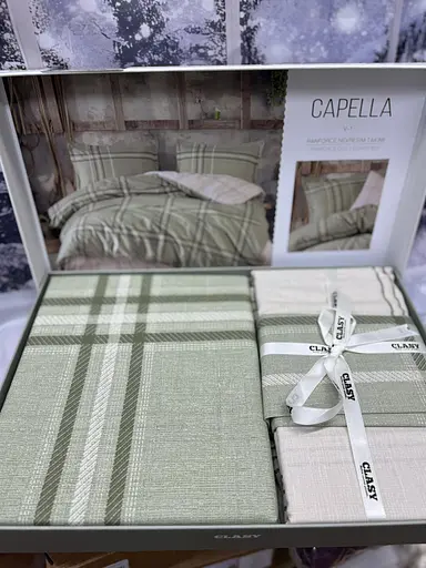 Постільна білизна Capella V1 Yesil Ранфорс Clasy pbe0052092 - фото 3