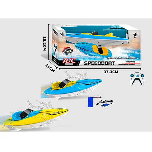 Катер на радиоуправлении, 2.4G, аккумулятор, 34 см, свет, USB-зарядка, 37.5x16.5x15 см (В ассортименте) - фото 2