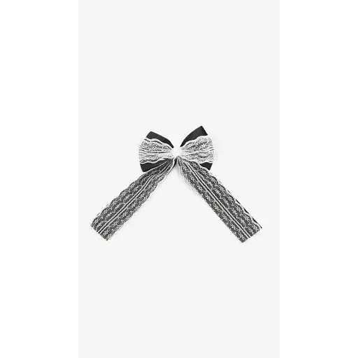 Бант дитячий 276180 6,5 см Чорно-білий - фото 1
