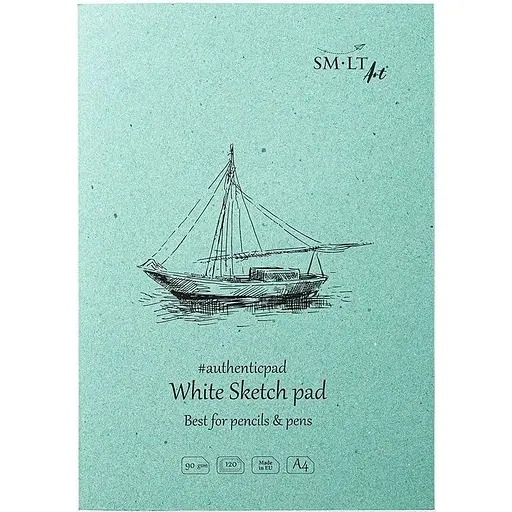 Блокнот-склейка для рисунку SM-LT Art Authentic А4 90г/м2 120л білий колір - фото 1