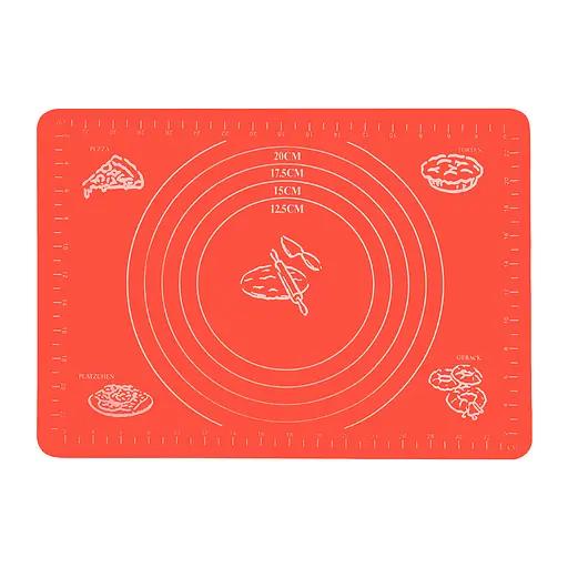 Килимок силіконовий для розкачування тіста, випічки та заморожування напівфабрикатів 25х35 см, A-plus Червоний 84613 - фото 2
