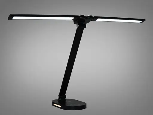 Компактна, розкладна, led настільна лампа з бездротовою зарядкою, 14Вт - фото 1