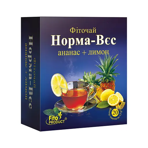 Фіточай "Норма-вєс" ананас + лимон,  20 ф/п