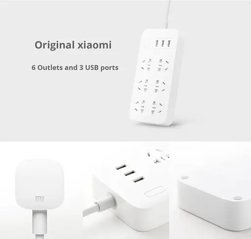 Сетевой фильтр Xiaomi Power Strip 6 розеток 1.8m CXB6-1QM - фото 3
