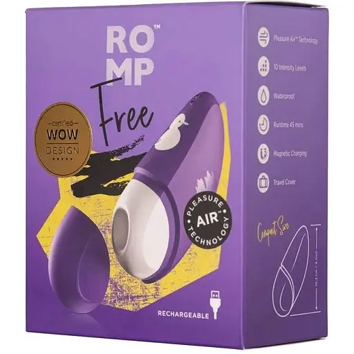Вакуумний кліторальний стимулятор Romp Free чохол 10 рівнів інтенсивності - фото 9
