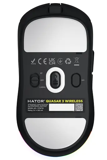 Миша HATOR Quasar 3 Wireless Black (HTM730) - фото 2