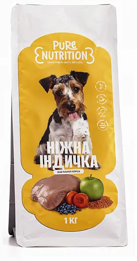 Cухий корм Pure Nutrition для собак малих порід з індичкою 1кг - фото 1