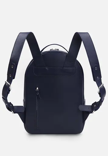 Кожаный рюкзак Groove M синий - фото 4