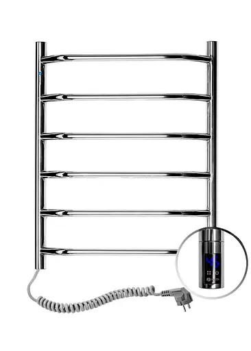 Электрический полотенцесушитель Navin Блюз 480x600 Sensor левый с таймером 10-006133-4860, Хром, Левое, Электронный - фото 1