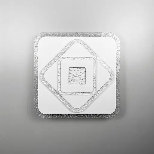 Стельовий або настінний світильник Ø 35 см з прозорим акрилом з бульбашками  Line.F 2230-350 Q WT - фото 3