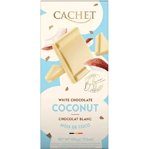 Шоколад Cachet Coconut White білий з кокосом 100 г