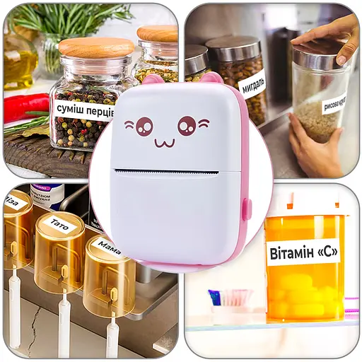 Портативный термопринтер JETIX Mini printer Pink - фото 7