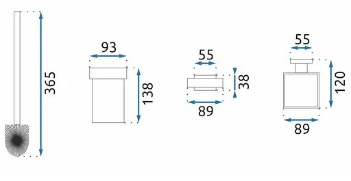 Ершик для унитаза Rea Erlo 5 хром REA-80012, Хром - фото 5