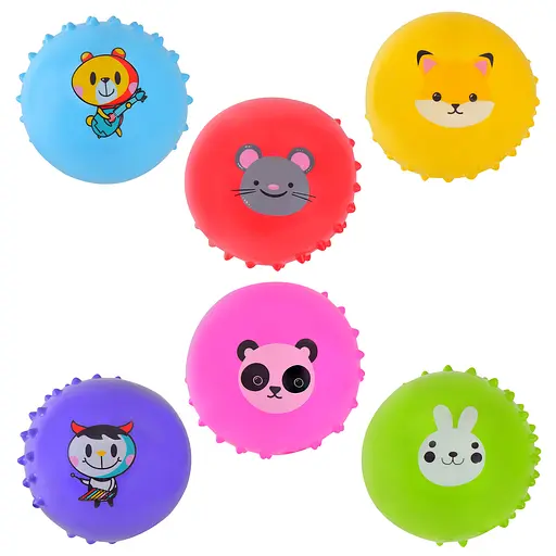 М’яч гумовий з шипами, RB20309, 25 г, 10 см (В асортименті), 3 шт. в упаковці - фото 2