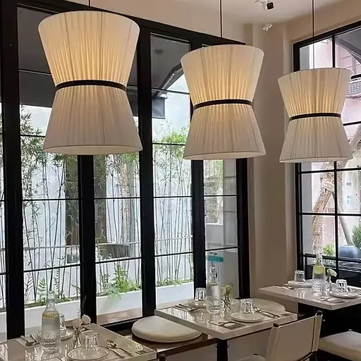 Дизайнерский светильник с цилиндрическим цилиндрическим абажуром Ø50х60 см Line F MJ240-500 x 600 Белый - фото 6