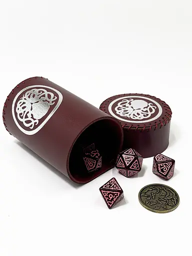 Настільна гра Планета Ігор Чаша для кубиків Ктулху (бургунді) (Dice cup Cthulhu burgundy) (pi-dc003) - фото 7