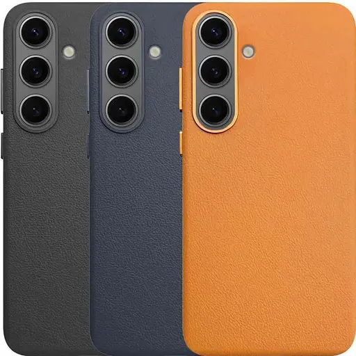 Чехол Epik Leather Case для Samsung Galaxy S25 Orange AAA [133778] - фото 2