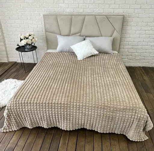 Простыня цвета Светлый тауп мягкая универсальная простыня 200 x 230 см для кровати - фото 1