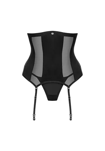 Комплект корсет та стрінги Obsessive Chic Amoria XS/S чорний - фото 5