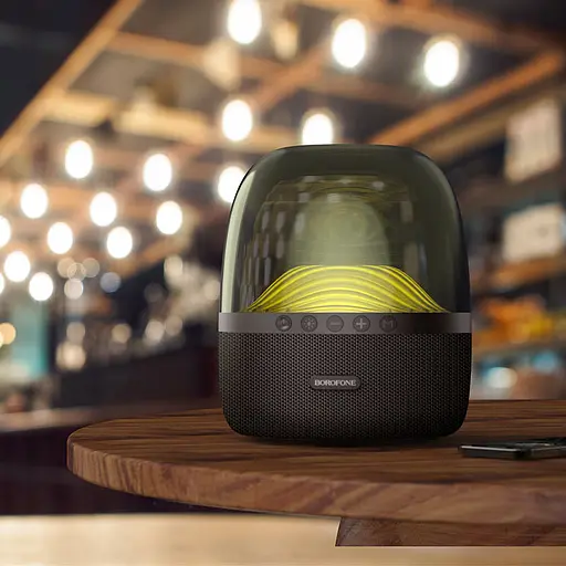 Bluetooth Колонка Borofone BP8 Glazed colorful luminous Чорний - фото 7