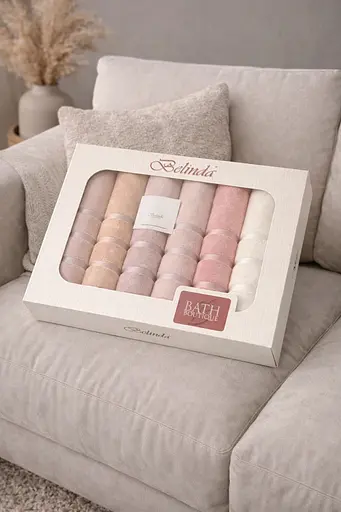 Набір турецьких рушників для ванної 50x90 см 6 шт TC303376178 - фото 2