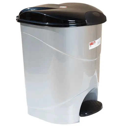 Відро Irak Plastik Bella з педаллю кругле 30 л сірий металік (00-00004567)