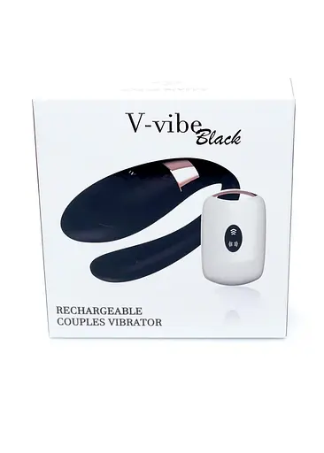Вібратор Boss Series V-Vibe 9 см чорний - фото 12
