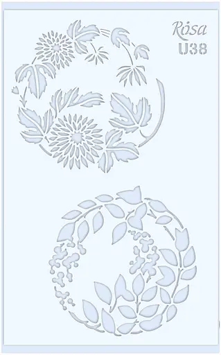 Трафарет багаторазовий універсальний №U38 Квіти 13×20 прозорий 0,5мм Rosa Talent - фото 1
