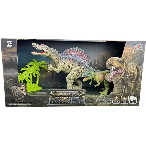 Набор Dino Toys Dinosaur World Спинозавр и Тиранозавр со звуковым эффектом F40 2 шт. (Q9899-F40-1)