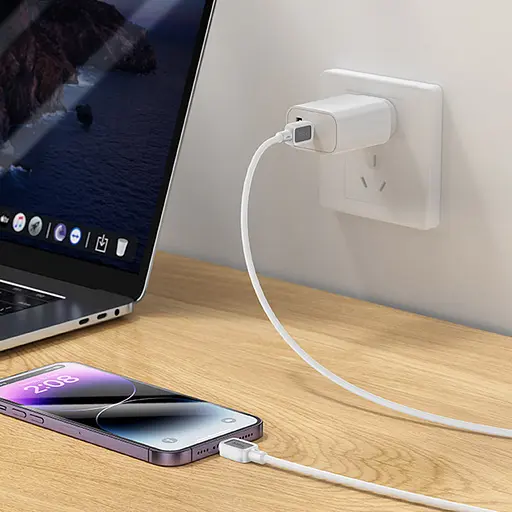 Дата кабель Hoco X108 Benefit 27W Type-C to Lightning (1m) White - фото 4