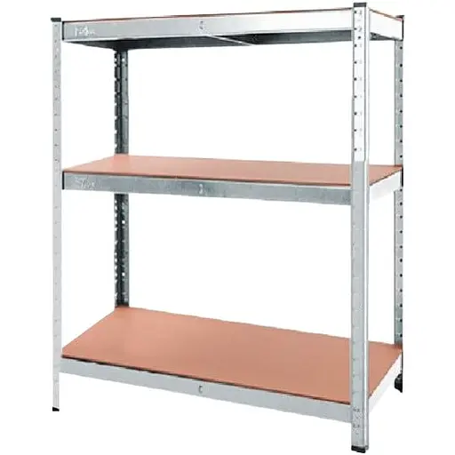 Стелаж металевий 100x60x30 см ЦИНК 3 полички MДФ (5 мм) БОНА-ПРО