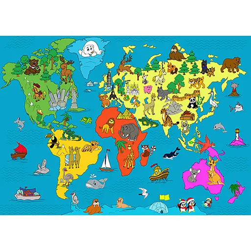 Огромная раскраска "Я познаю мир" Diamond-hands 130003, 58х81 см - фото 1