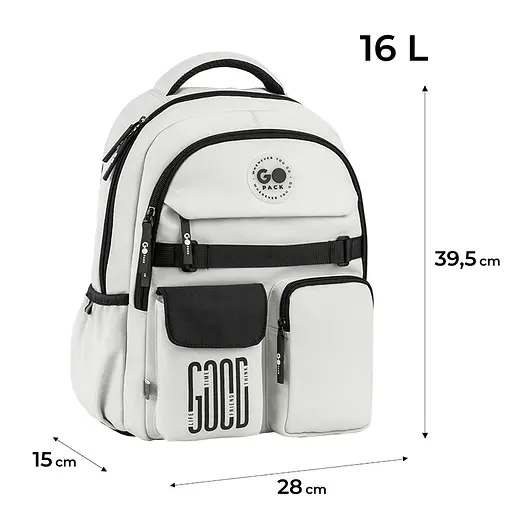 Рюкзак GoPack Education 183 светло-серый Серый (GO26-183M-2) - фото 2