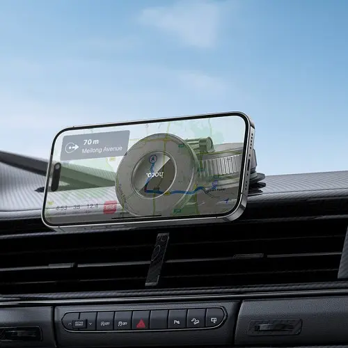 Автодержатель Hoco H86 Dragon manual suction cup magnetic holderuniversal черный серый - фото 8