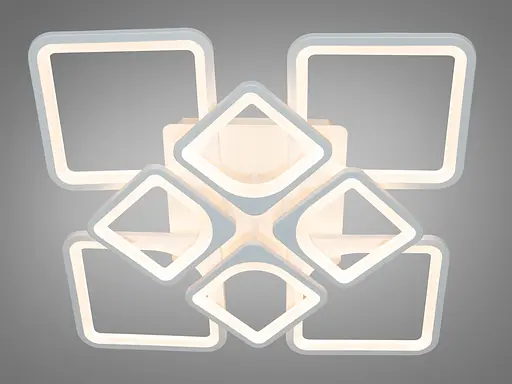 Современная светодиодная кухонная люстра с пультом, 135 Вт, белая - фото 3