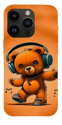 TPU чохол ведмедик меломан (bear listening music) - фото 1