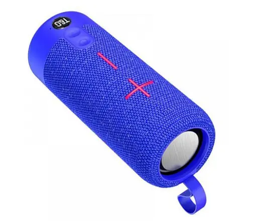 Портативная беспроводная Bluetooth-колонка TG-619C с мощным звучанием LED-подсветкой и ремешком для переноски Синий - фото 3