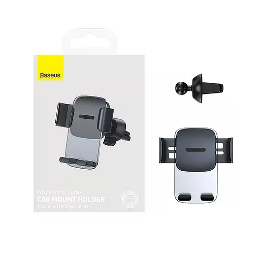 Автотримач для телефона Baseus Easy Control Clamp Car Mount Holder (Air Outlet Version)Black - фото 3