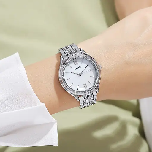 Женские наручные часы Skmei 1970 (Серебристые) - фото 6