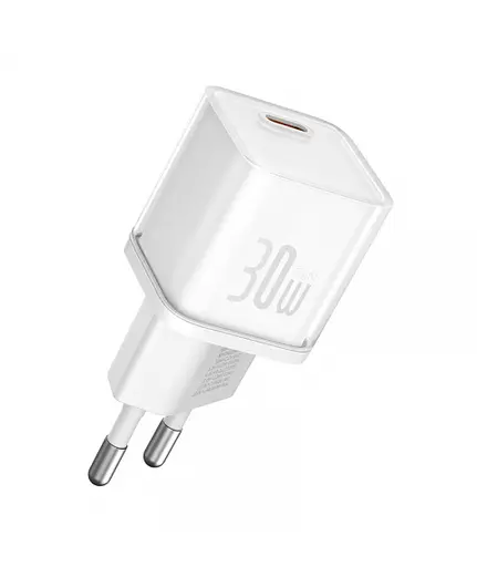 Мережевий зарядний пристрій Baseus GaN5S Fast Charger 1C 30 W EU P10162504213-00 Білий - фото 1