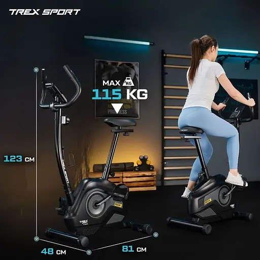 Велотренажер Trex Sport TX-400MB RECK магнітний сірий - фото 5