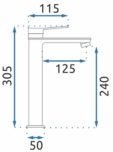 Смеситель для умывальника Rea Viral высокий хром REA-B2020 Хром - фото 6