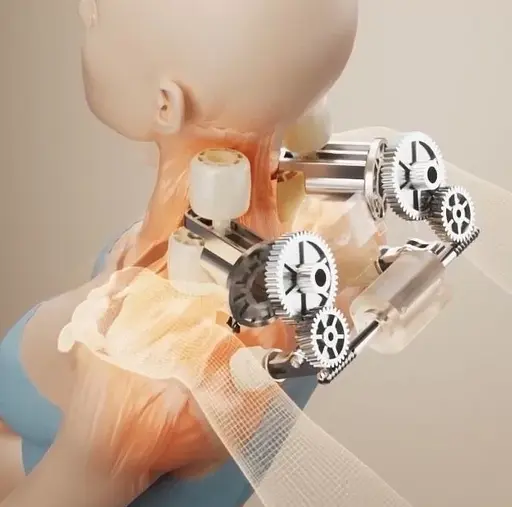 Массажер роликовый для шеи и плеч HJ188 (Серый) - фото 7