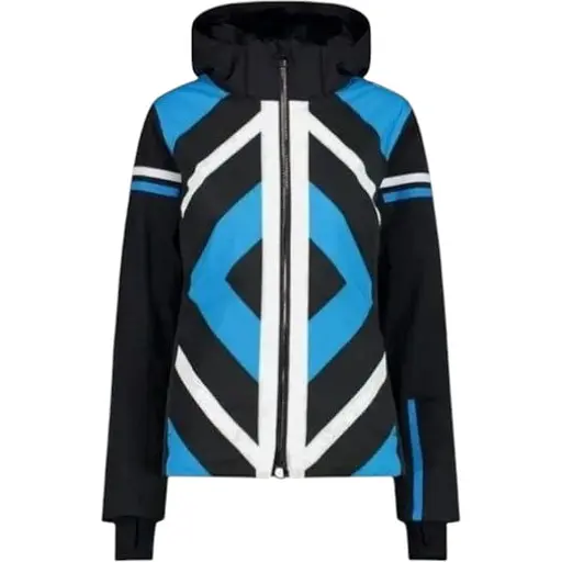 Куртка CMP Women's Geometric Patterned Ski Jacket Black/Blue XS (1097-32W0256-U901 36)