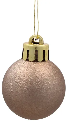 Елочные шарики Chomik пластиковые шампанье 3 см 16 шт. (GIF3955) - фото 2