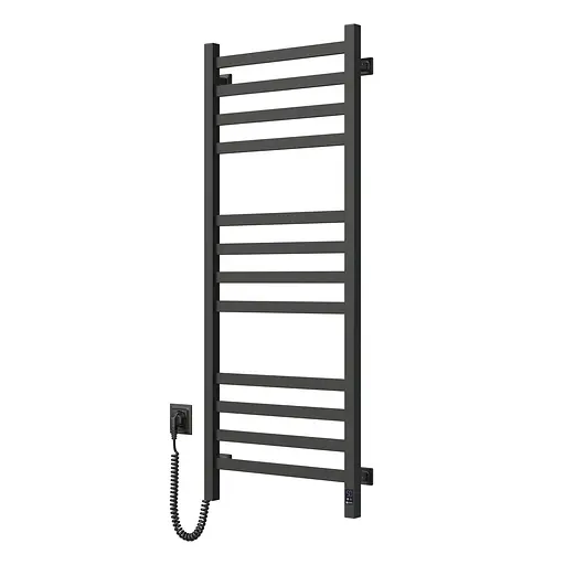 Електрична рушникосушка Navin Авангард 480x1200 Sensor з Wi-Fi, лівобічна з таймером, чорний муар 12-112033-4880, Чорний матовий, Ліве, Електронний - фото 3